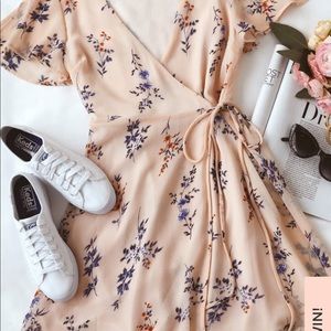 Floral Print Blush Dress